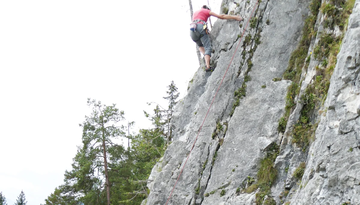 Klettern an den Sonnenplatten im Karwendel | © DAV Würzburg