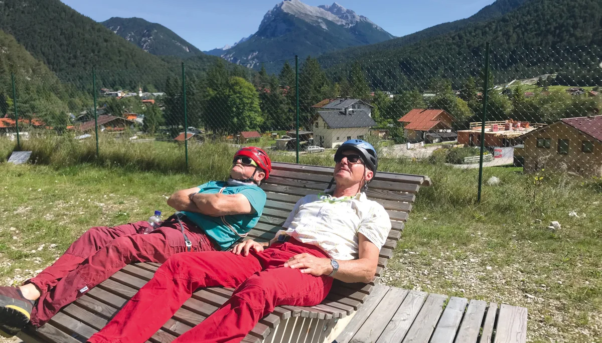 Klettern an den Sonnenplatten im Karwendel | © DAV Würzburg